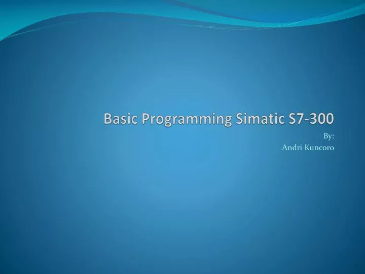 basic programming simatic s7 300