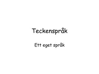 teckenspr k