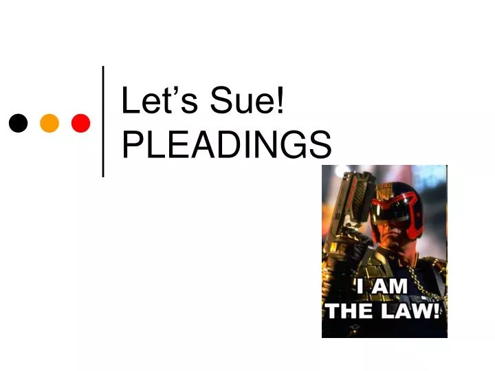 let s sue pleadings