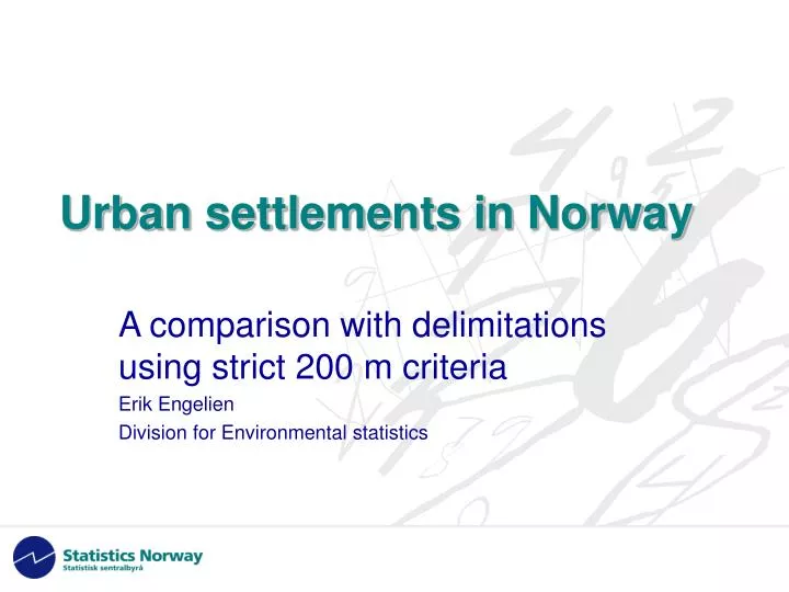urban settlements in norway