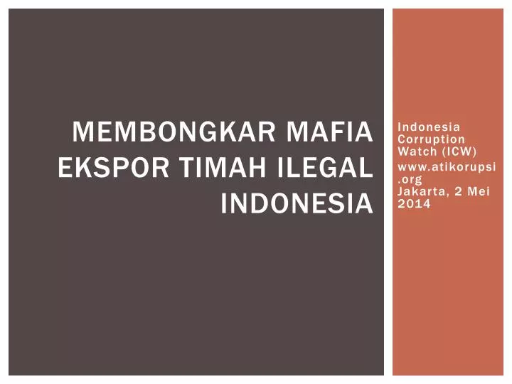 membongkar mafia ekspor timah ilegal indonesia