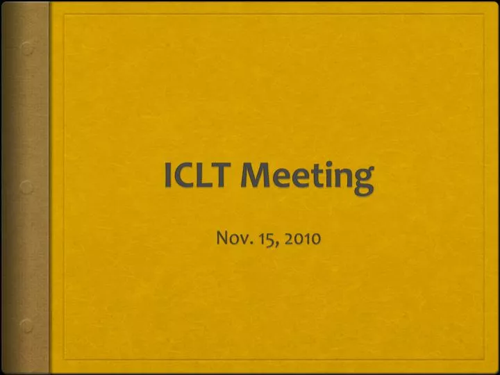 iclt meeting