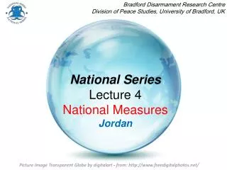 National Series Lecture 4 National Measures Jordan