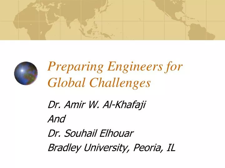 preparing engineers for global challenges