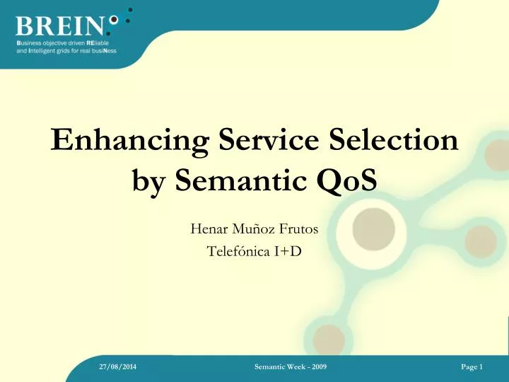 enhancing service selection by semantic qos