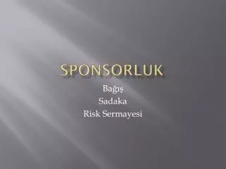 sponsorluk