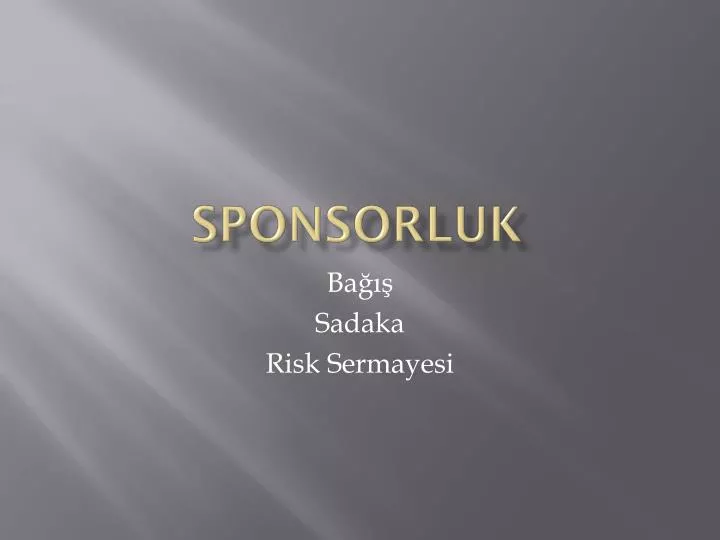 sponsorluk