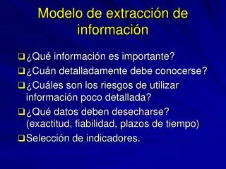 modelo de extracci n de informaci n