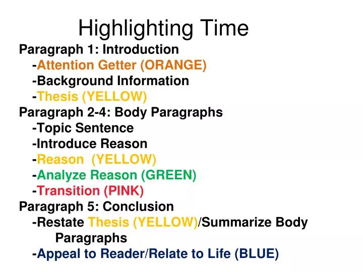 highlighting time