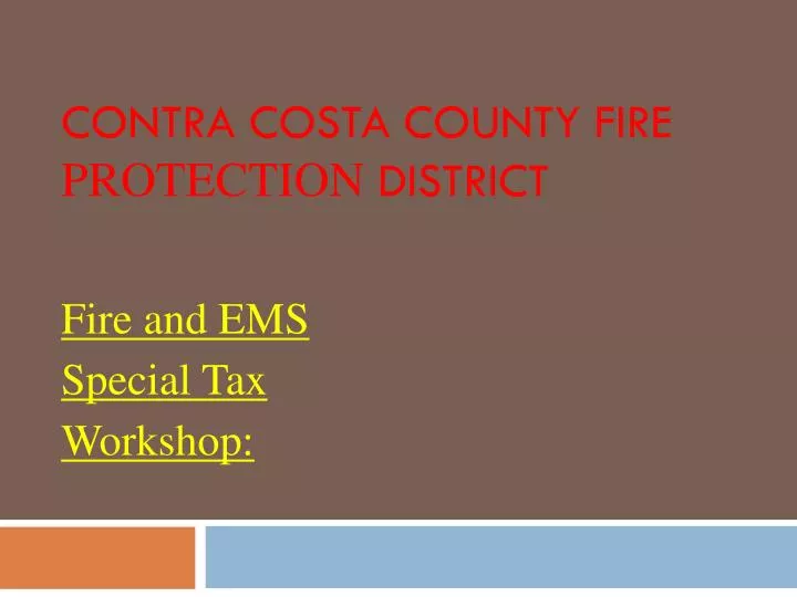 contra costa county fire protection district