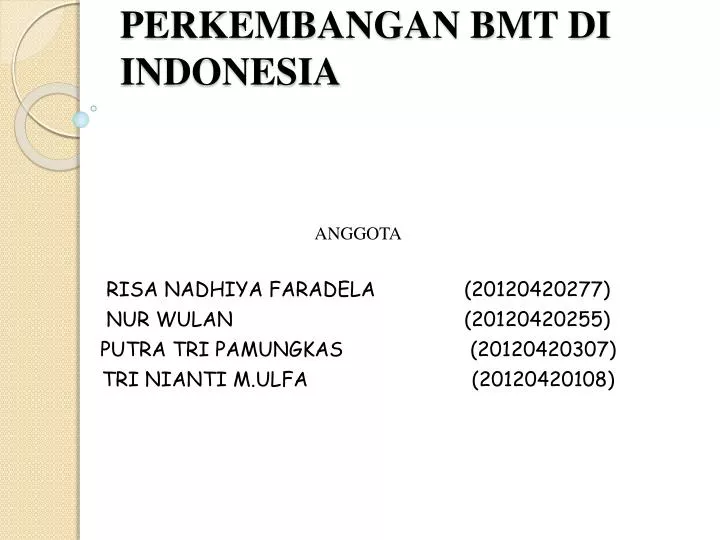 perkembangan bmt di indonesia