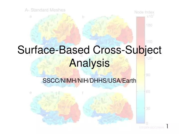 surface based cross subject analysis