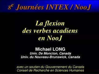 8 e journ es intex nooj