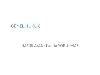 genel hukuk