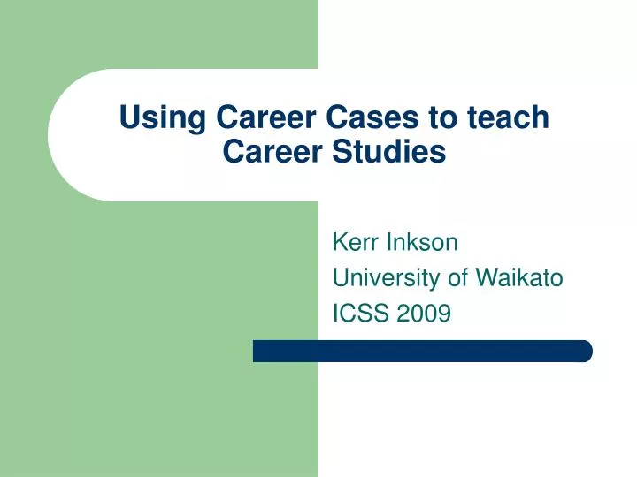 using career cases to teach career studies