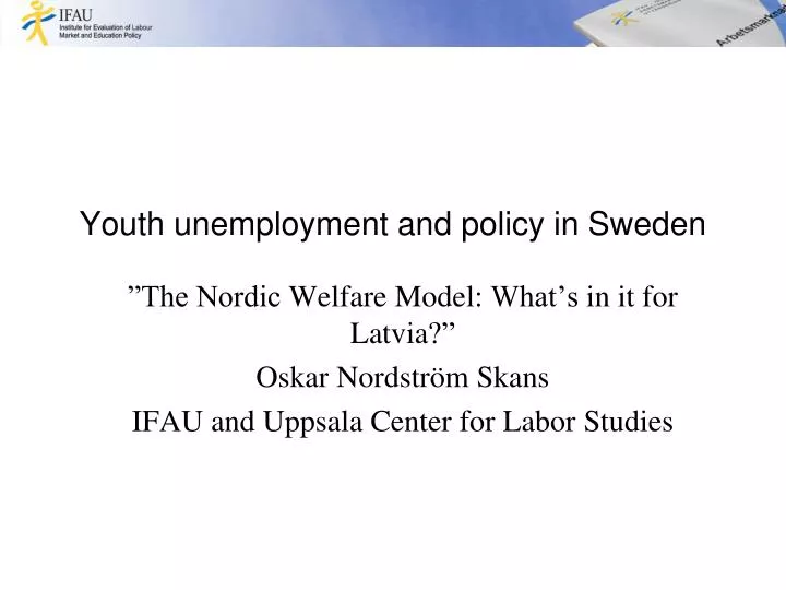 youth unemployment and policy in sweden