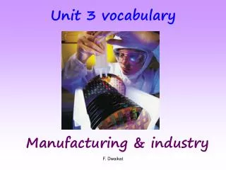 Unit 3 vocabulary