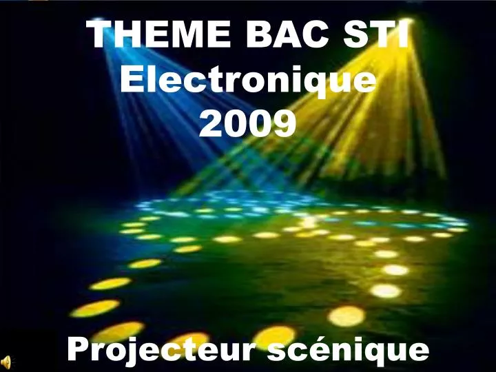 theme bac sti electronique 2009