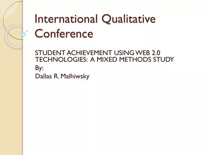 international qualitative conference