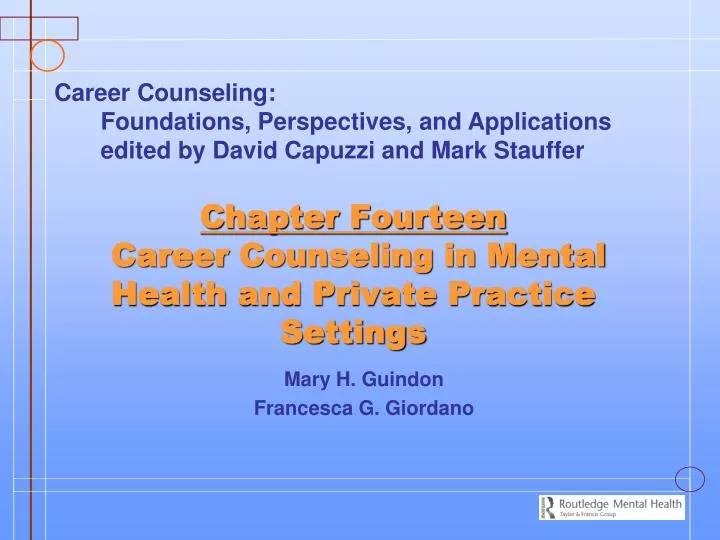 chapter fourteen career counseling in mental health and private practice settings