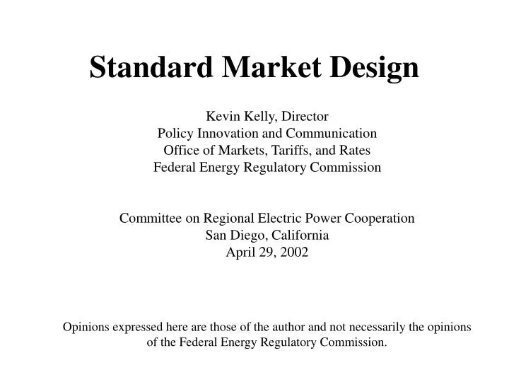 standard market design