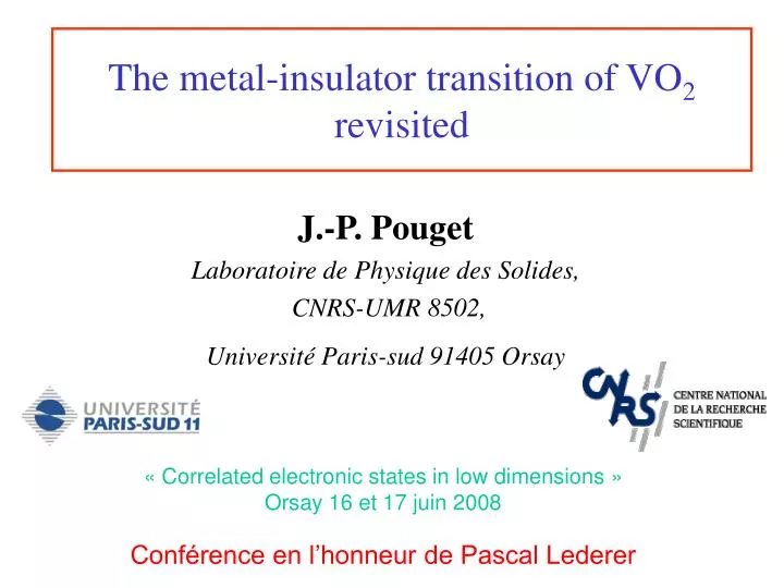 the metal insulator transition of vo 2 revisited