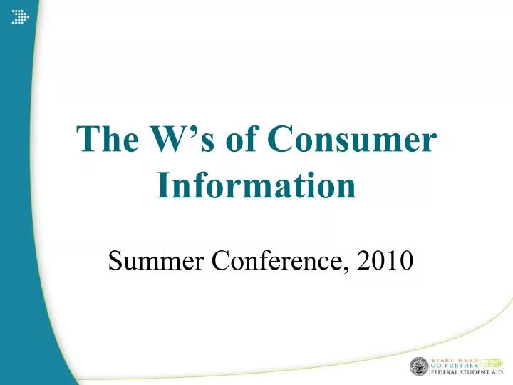 the w s of consumer information