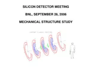 SILICON DETECTOR MEETING BNL, SEPTEMBER 26, 2006 MECHANICAL STRUCTURE STUDY