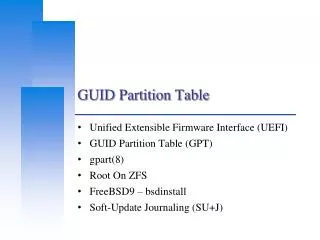 GUID Partition Table