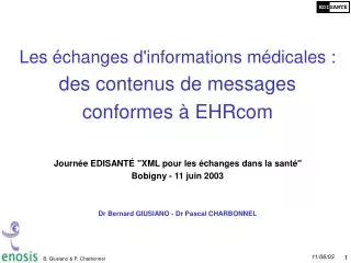 les changes d informations m dicales des contenus de messages conformes ehrcom