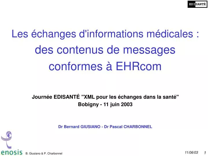 les changes d informations m dicales des contenus de messages conformes ehrcom