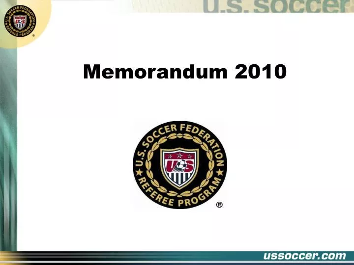 memorandum 2010