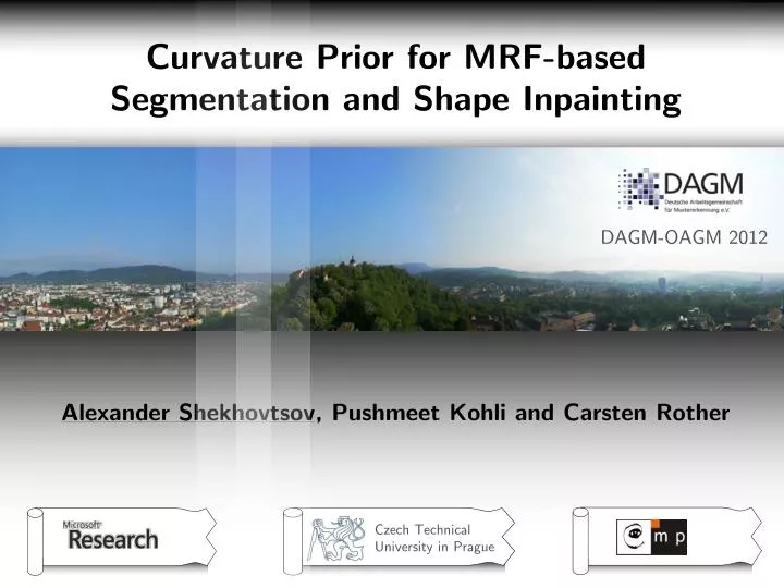 curvature prior for mrf based segmentation and shape inpainting