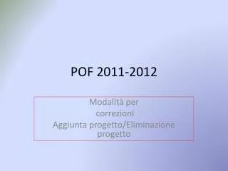 pof 2011 2012