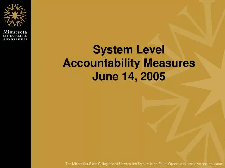 system level accountability measures june 14 2005