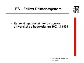 fs felles studentsystem