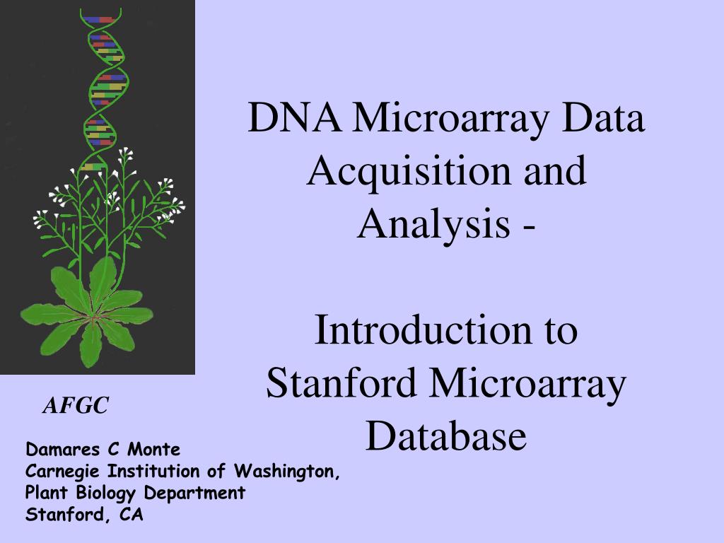 PPT - DNA Microarray Data Acquisition and Analysis - Introduction to ...