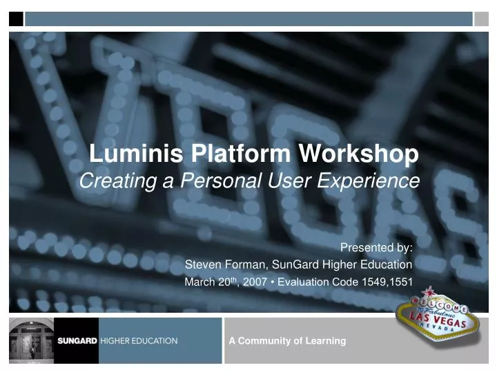 luminis platform workshop creating a personal user experience