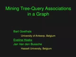 Mining Tree-Query Associations in a Graph