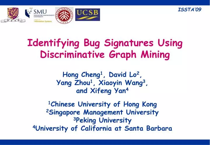 identifying bug signatures using discriminative graph mining