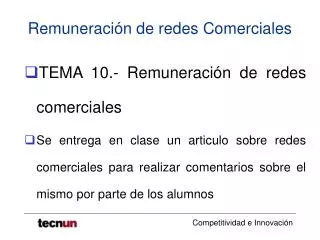 remuneraci n de redes comerciales