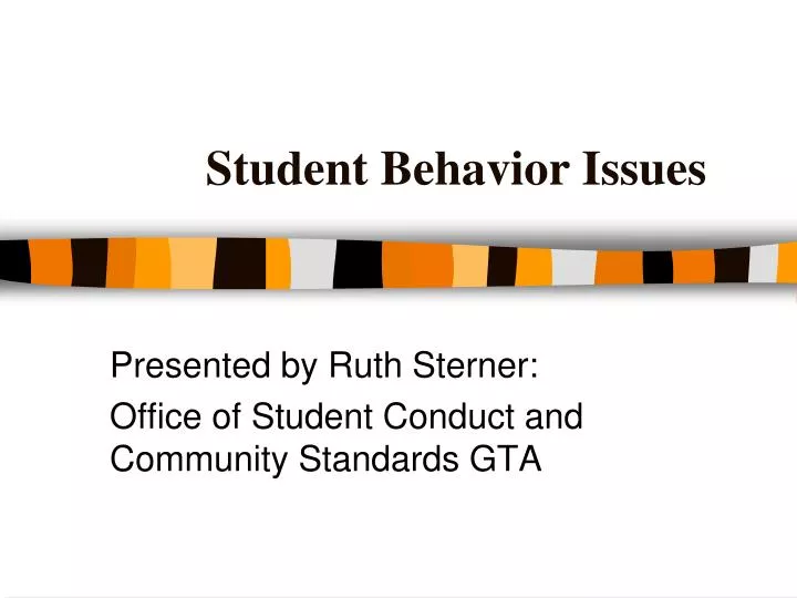 student behavior issues