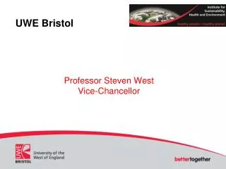 Professor Steven West Vice-Chancellor