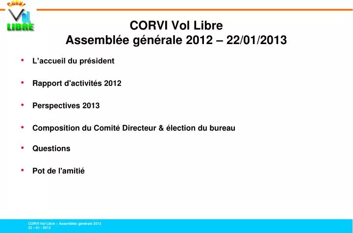 corvi vol libre assembl e g n rale 2012 22 01 2013