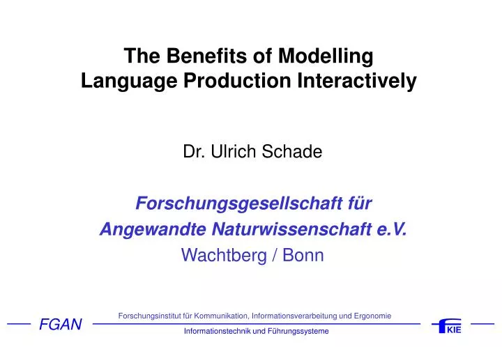 the benefits of modelling language production interactively