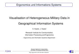 Ergonomics und Informations Systems