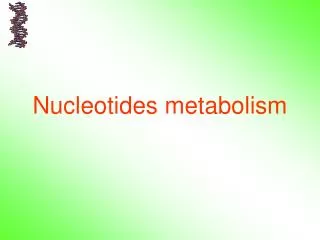 Nucleotides metabolism