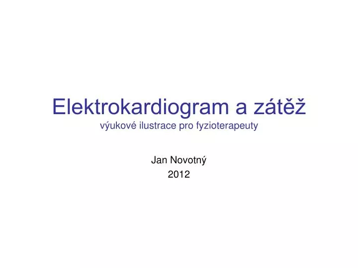 elektrokardiogram a z t v ukov ilustrace pro fyzioterapeuty