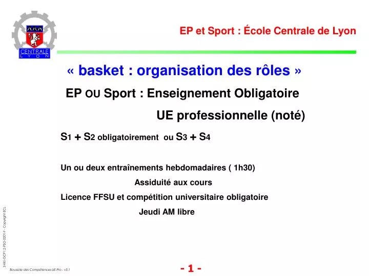 basket organisation des r les