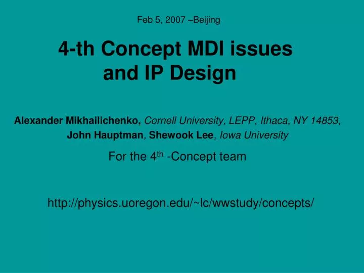4 th concept mdi issues and ip design